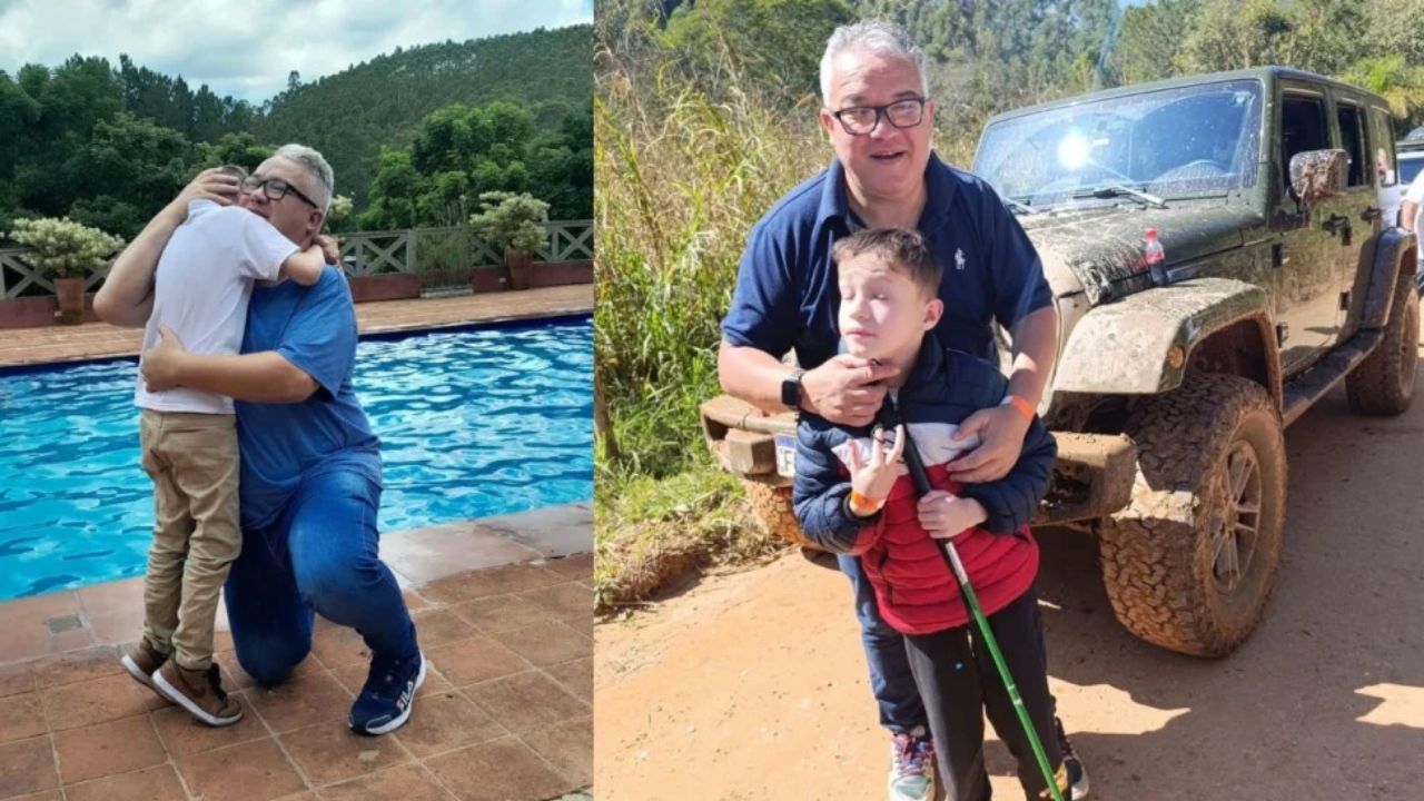 Pai solo do Jardim Santa Gertrudes dedica rotina aos cuidados do filho com deficiência visual