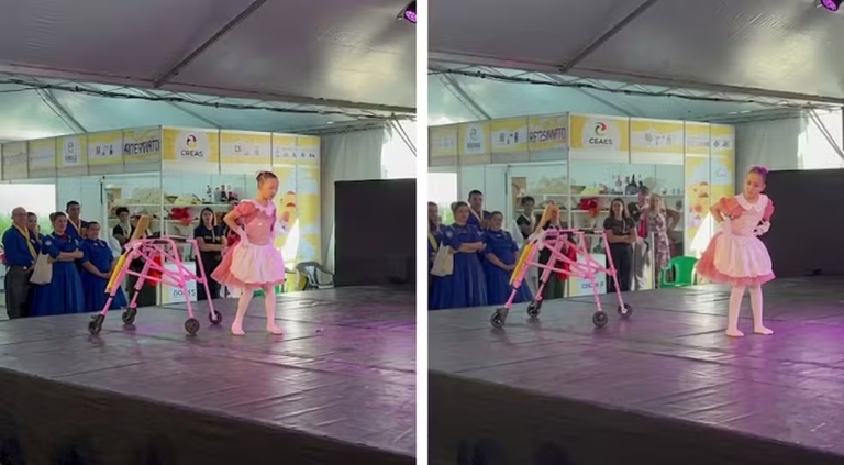 Bailarina com paralisia cerebral supera previsão médica e dança no Festival de Joinville